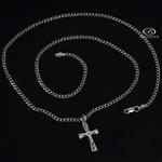 Komplet srebrny męski Pancerka 55cm + krzyżyk z Panem Jezusem w sklepie internetowym Bestsilver.pl