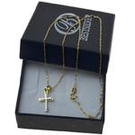 Złoty komplet biżuterii łańcuszek + krzyżyk Złoto 333 w sklepie internetowym Bestsilver.pl