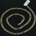 Łańcuszek Srebrny złocony 60cm figaro 4,5mm Srebro złocone w sklepie internetowym Bestsilver.pl