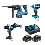 DLX3154TX1 Zestaw combo akum. LXT DDF486+DTD153+DHR243W+DC18RC+BL1850BX2+TORBA 18V MAKITA w sklepie internetowym Pajm.pl