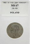 5 zĹotych, gĹowa kobiety, 1933, MS67 w sklepie internetowym enumizmatyczny.pl