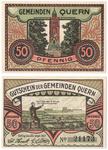 2 x 50 Fen, banknoty zastÄpcze Gemeinden Quern 1921 w sklepie internetowym enumizmatyczny.pl