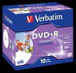 Płyty Verbatim DVD+R 4,7GB 16x - Jewel Case - 10szt. - Do nadruku w sklepie internetowym Profibiuro.pl