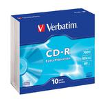 Płyty Verbatim CD-R 700MB 52x SLIM - 10 Pack w sklepie internetowym Profibiuro.pl