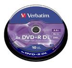 Płyty Verbatim DVD+R DL 8.5GB 8x - Spindle -10szt. - Matt Silver w sklepie internetowym Profibiuro.pl