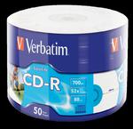 Płyty Verbatim CD-R 700MB x52 - Spindle - 50szt. - Printable w sklepie internetowym Profibiuro.pl