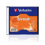 Verbatim DVD-R | 4.7GB | x16 | slim box 1szt | Matt silver | bez możliwości nadr w sklepie internetowym Profibiuro.pl