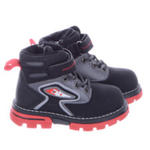 Chłopięce ciepłe buty zimowe na rzepy i zamek LINSHI A1539/A2256 Czarne w sklepie internetowym BucikSklep