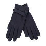 Rękawiczki Damskie Skórzane Zimowe Regulacja Paseczek Ciepłe Czarne w sklepie internetowym BucikSklep