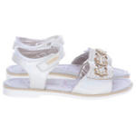 Lekkie Wygodne Białe Sandałki Dziewczęce na Rzepy LINSHI A4965 w sklepie internetowym BucikSklep