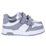 Biało-szare Wygodne Buty Sportowe Sneakersy Dziecięce Na Rzepy Nino LINSHI A2630 A4451 w sklepie internetowym BucikSklep