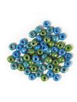 Koraliki szklane, zielone-niebieskie, 6,7 mm, 55 g [14-423-00] w sklepie internetowym KreatywnySwiat.pl