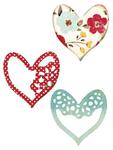 Wykrojnik - Sizzix 658916 Thinlits, Alluring Hearts, serca, 3 szt. [58-050-000] w sklepie internetowym KreatywnySwiat.pl