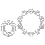 Wykrojnik do papieru, Serwetki - Doilies, 5,5x5,4cm-11,2x11,2cm, 2 el. [60-666-000] w sklepie internetowym KreatywnySwiat.pl