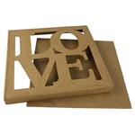 Pudełko LOVE, papier-mache, kwadrat, 20x20x7 cm [71-300-00] w sklepie internetowym KreatywnySwiat.pl