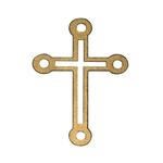 Elementy drewniane: Krzyż, złote, 4,5 cm, op. 6 szt. [87-361-06] w sklepie internetowym KreatywnySwiat.pl