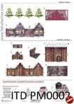 Kartonowa Makieta: Miniaturki domków, kościołów, A4, 250 g/m2 [ITD-PM-0002] w sklepie internetowym KreatywnySwiat.pl