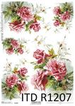 Papier ryżowy, Kwiaty - vintage róże, A4 [ITD-R1207] w sklepie internetowym KreatywnySwiat.pl