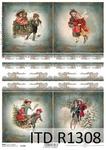 Papier ryżowy, Vintage, Boże Narodzenie, koronki 2, A4 [ITD-R1308] w sklepie internetowym KreatywnySwiat.pl