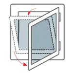 Okno dachowe kolankowe uchylno-rozwierne prawe KPVCP E3 94x75 cm - RAL 7022 w sklepie internetowym e-millennium.eu