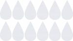 Naklejki wzory skandynawskie krople L, 15.5cm, 12szt, kolor biały w sklepie internetowym Inkhouse