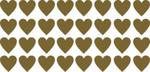 Naklejki wzory skandynawskie serca M, 7.5cm, 32szt, kolor złoty w sklepie internetowym Inkhouse