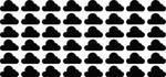 Naklejki wzory skandynawskie chmury S, 7cm, 48szt, kolor czarny w sklepie internetowym Inkhouse