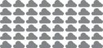 Naklejki wzory skandynawskie chmury S, 7cm, 48szt, kolor szary w sklepie internetowym Inkhouse