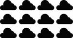 Naklejki wzory skandynawskie chmury L, 14.5cm, 12szt, kolor czarny w sklepie internetowym Inkhouse