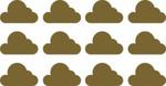Naklejki wzory skandynawskie chmury L, 14.5cm, 12szt, kolor złoty w sklepie internetowym Inkhouse