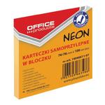 Bloczek biurowy samoprzylepny Office Products, 76x76mm, 1x100 kart., neon, pomarańczowy w sklepie internetowym dyskontbiurowy24.pl