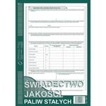 Druk offsetowy świadectwo jakości paliw stałych A4 40 kartek MICHALCZYK I PROKOP /300-1/ w sklepie internetowym dyskontbiurowy24.pl