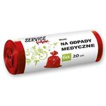 Worki na śmieci 60L LDPE 21µm 60x70cm SERVICE PACK czerwone na odpady medyczne 20szt. /ST-HR-033805/ w sklepie internetowym dyskontbiurowy24.pl