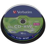 Płyta CD-RW 700MB 12X VERBATIM Cake 10szt w sklepie internetowym dyskontbiurowy24.pl