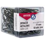 Spinacze biurowe 77mm OFFICE PRODUCTS 50szt srebrne /18087763-19/ w sklepie internetowym dyskontbiurowy24.pl