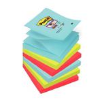 Notes samoprzylepny z-notes/harmonijkowy/ZZ/ZIG-ZAG 76x76mm 6X90 kartek R330-6SS-MIA PALETA MIAMI 3M POST-IT SUPER STICKY /3M-70007011821/ w sklepie internetowym dyskontbiurowy24.pl