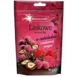 Bakalie orzechy laskowe w czekoladzie i malinowej posypce 80g BAKALLAND /SP-000420/ w sklepie internetowym dyskontbiurowy24.pl