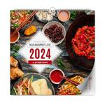 Kalendarz wieloplanszowy miesięczny KALPOL 2024 kulinarny lux 1szt. w sklepie internetowym dyskontbiurowy24.pl