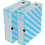 Pudło archiwizacyjne 100mm 100x320x260mm MARKA KBK biało-niebieski 1szt. /200-0112//PF-B-AR-100-315x257x97-375-KBK/ w sklepie internetowym dyskontbiurowy24.pl