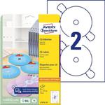 Etykiety na płyty CD/DVD Avery Zweckform białe matowe supersize 117 mm, 2 etykiety/A4 50 szt. /L7676-25/ w sklepie internetowym dyskontbiurowy24.pl