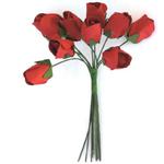 Kwiaty papierowe bukiecik TULIPANY 10 szt. czerwone /252002/ w sklepie internetowym dyskontbiurowy24.pl