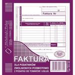 Druk samokopiujący faktura dla podatników zwolnionych podmiotowo z podatku VAT 2/3 A5 80 kartek MICHALCZYK I PROKOP /204-4E/ w sklepie internetowym dyskontbiurowy24.pl