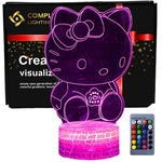 Lampka 3D nocna led usb + pilot Hello Kitty w sklepie internetowym Compliment