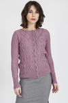 CM3072 Elegancki sweter typu kardigan - fioletowy w sklepie internetowym Cudmoda