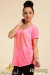 CM0212 Zwiewna bluzka damska z sercem - różowa w sklepie internetowym Cudmoda