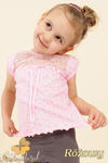 MA015 Dziewczęca bluzeczka z ozdobną koronką - różowa w sklepie internetowym Cudmoda