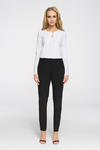 CM2692 Klasyczne proste spodnie damskie - czarne w sklepie internetowym Cudmoda