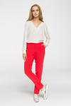 CM2692 Klasyczne proste spodnie damskie - czerwone w sklepie internetowym Cudmoda
