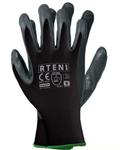 Rękawice robocze RTENI czarno szare nitryl w sklepie internetowym tmbhp.pl