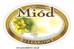 Etykieta owalna na miód rzepakowy 92x60mm w sklepie internetowym Pszczelnictwo.com.pl